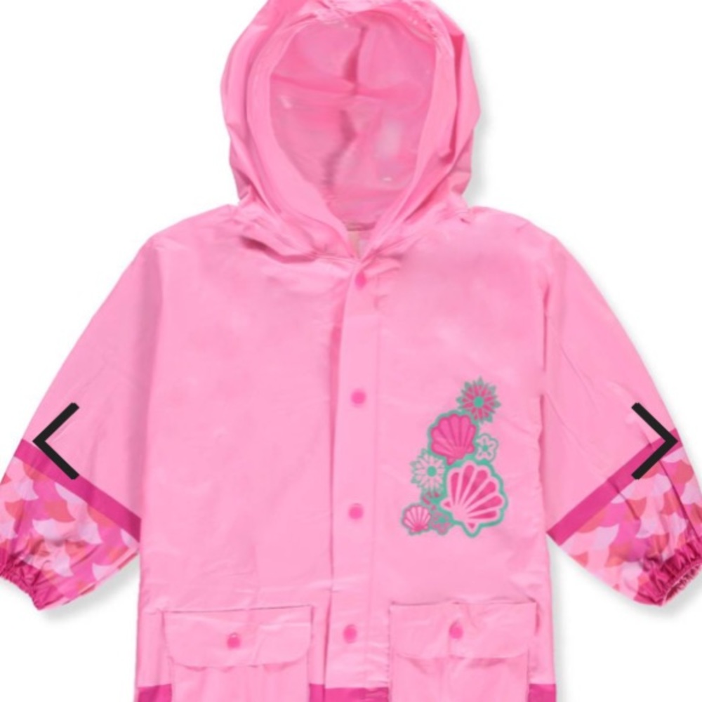 LILLY NEW YORk GIRLS' RAIN JACKET size 14 Mermaid